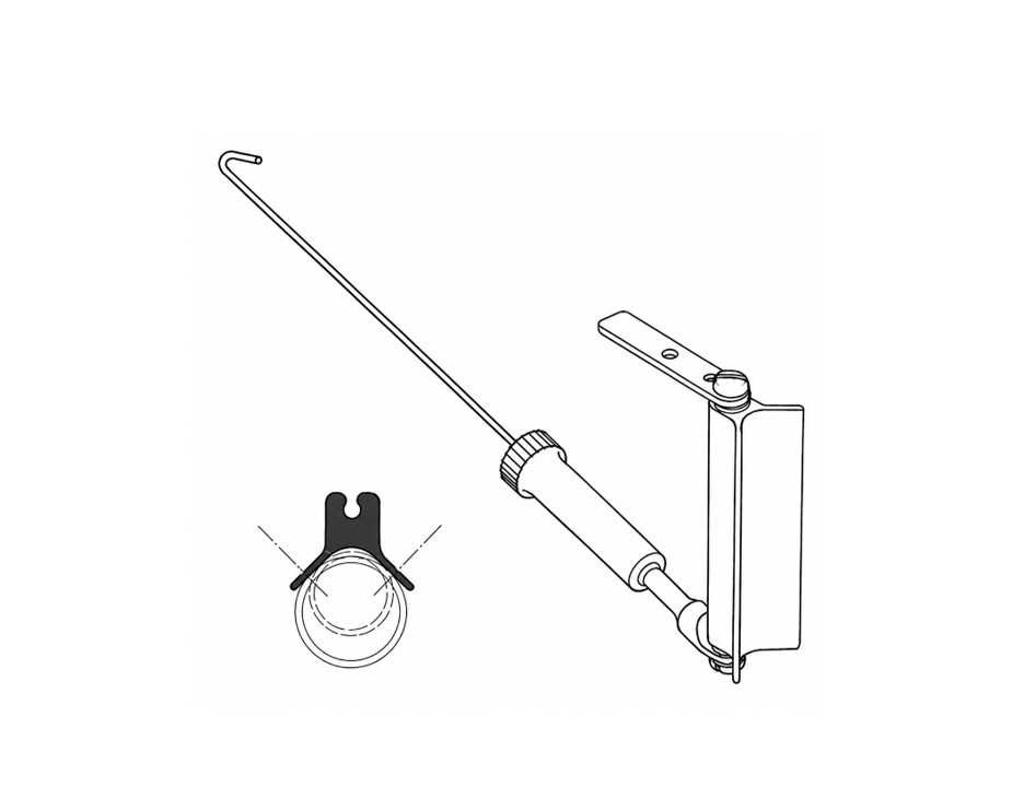 Gooseneck/kicking strap standard