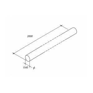 Wire - 0.60 mm Ø straight - 2 metres